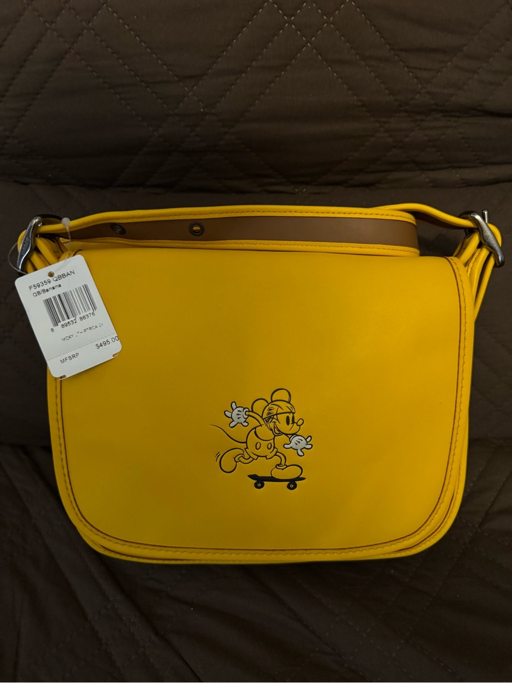 RARE Disney x Coach Patricia Leather Saddle
Bag F59359 (NWT)
